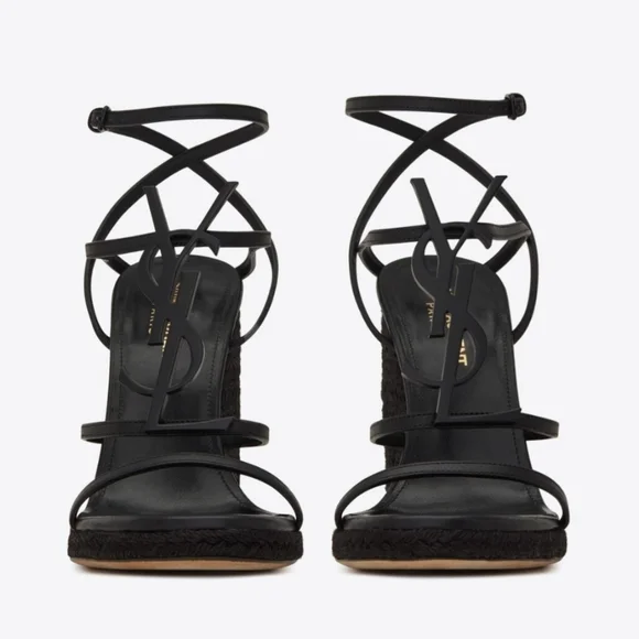 ❤️ SOLD ❤️ Authentic YSL Cassandra Wedges - Picture 2 of 10